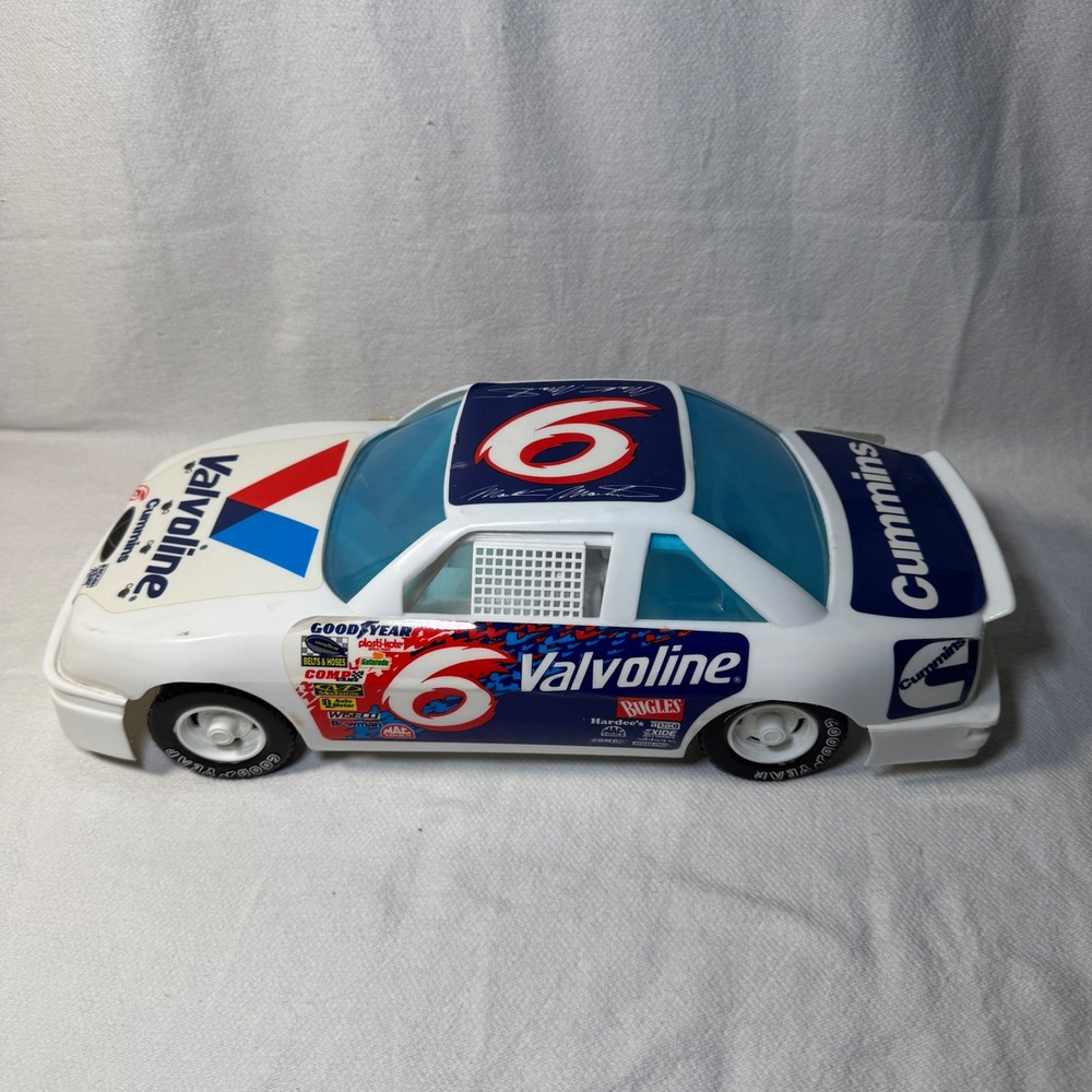 Vintage Mark Martin 6 Valvoline NASCAR Toy Car American Plastic Toys 14.5 inch